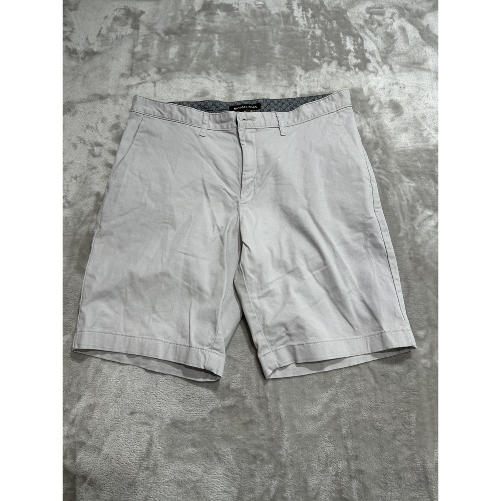 Michael Kors Classic Chino Shorts Men's Size 32‎ Light Gray Pockets Stylish EUC